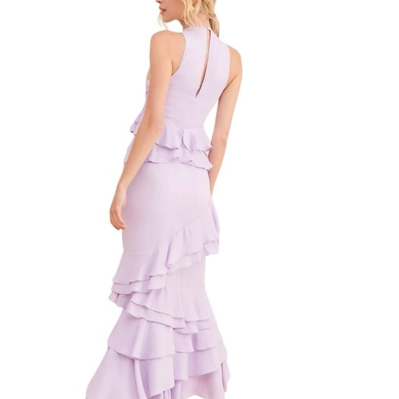 Anthropologie Forever That Girl Elegant Lavender Ruffle Dress Size XS - Picture 2 of 6